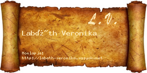 Labáth Veronika névjegykártya